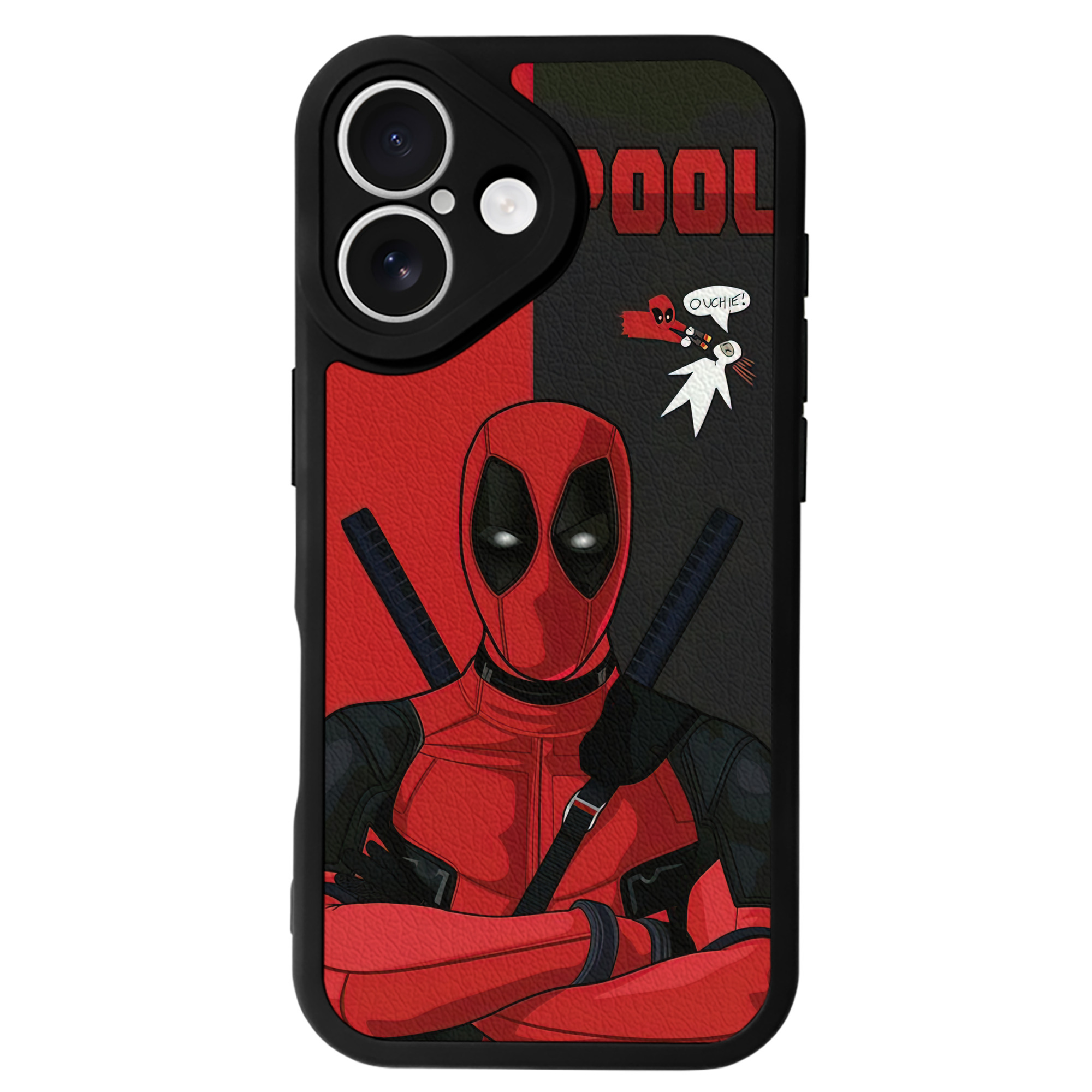 （画像用） Deadpool デッドプール 【iPhone 16シリーズ対応】シリコンスマホケース（レザー調） 材質：シリコン